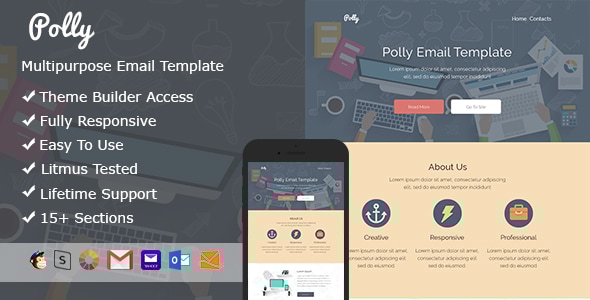 Polly  Responsive HTML Email  StampReady MailChimp & CampaignMonitor compatible files