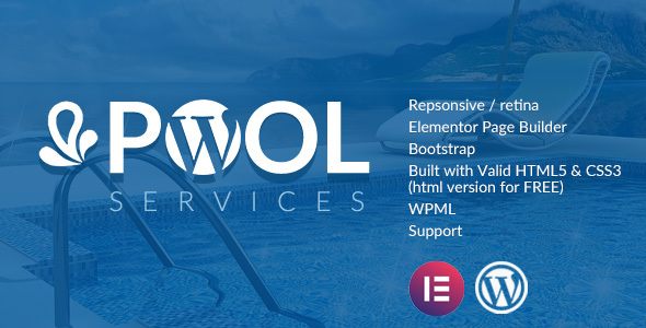 Pool Services WordPress Theme  RTL