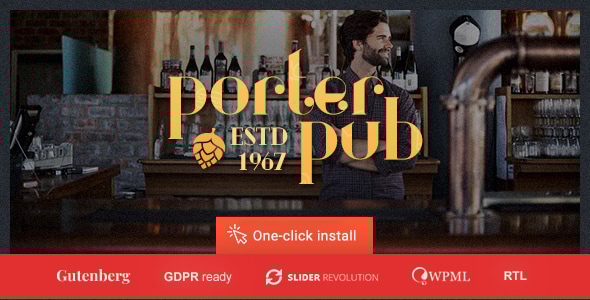 Porter Pub 1.3.3 - Bar & Restaurant WordPress Theme