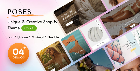 Poses 1.0 - Cosmetics & Swimwear Shopify Theme OS 2.0