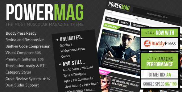 PowerMag 7 - Bold Magazine and Reviews WordPress Theme