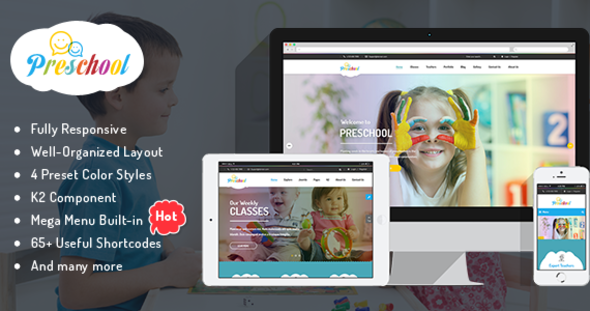 Preschool 3.10.1 - Children Education Joomla Template for Kindergarten Child Care Centers
