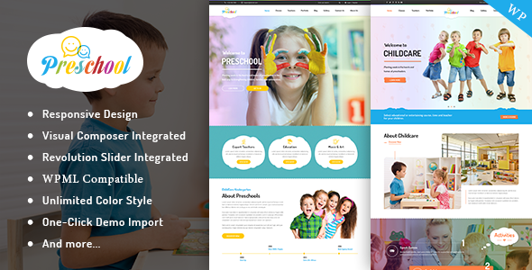Preschool 3.7.6 - Nurseries Kindergarten WordPress Theme