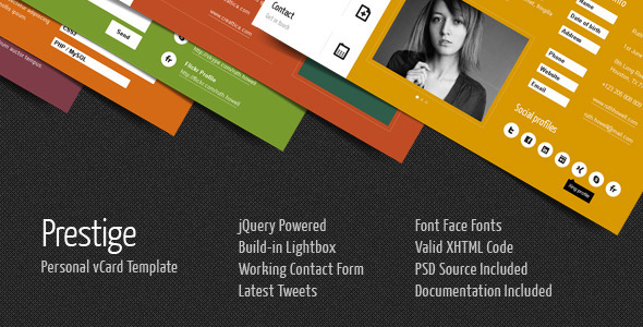 Prestige 15.06.2013 - Personal vCard Template