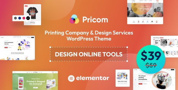 Pricom 1.8.6 - Printing Company & Design Services WordPress theme