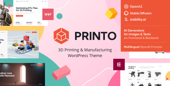 Printo 1.15 - 3D Printing & Manufacturing WordPress Theme