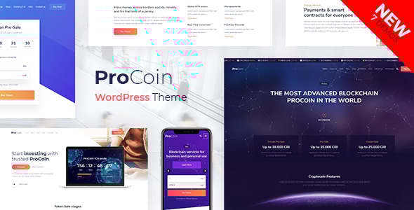 ProCoin 2.1.9 - ICO & Cryptocurrency WordPress Theme