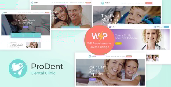 ProDent 1.7.4 - Dental Clinic & Tooth Doctor WordPress Theme