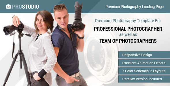 Professional 1.0.0 - Photography Responsive Landing Page