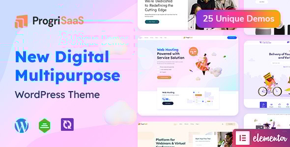 ProgriSaaS 1.1.14 - Creative Landing Page WordPress Theme