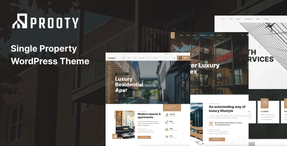 Prooty 1.1.5 - Single Property WordPress Theme