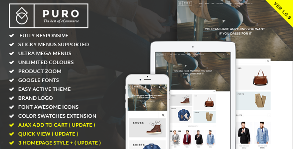 Puro 1.0.9 - Responsive Magento Theme