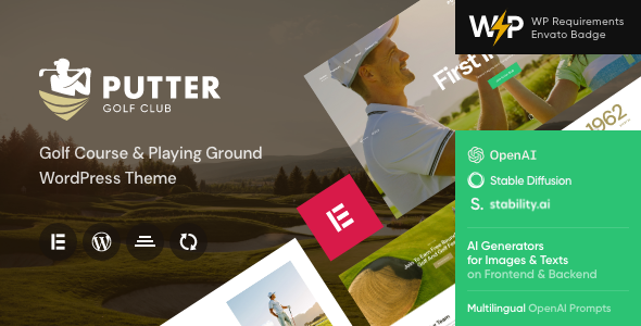Putter 1.22 - Golf Course & Playing Ground WordPress Theme