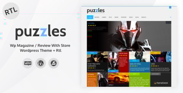 Puzzles 4.2.9 - WP Magazine  Review with Store WordPress Theme  RTL