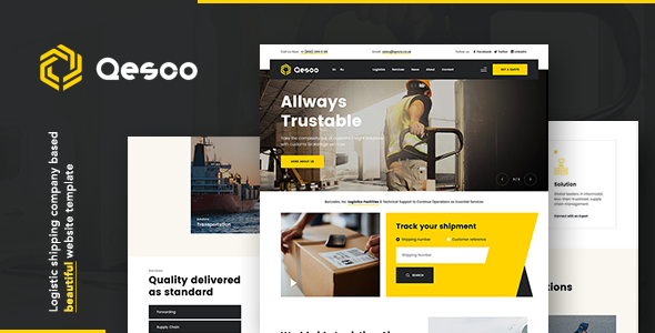Qesco  Logistic Shipping Company WordPress Theme