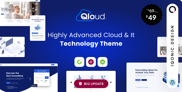 Qloud 3.0 - WHMCS Cloud Computing & Server WordPress Theme
