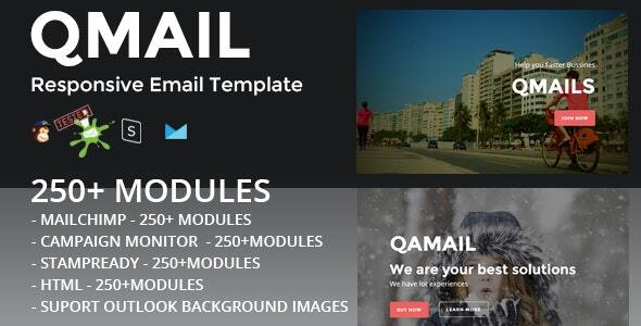 QMAIL - Responsive Email Template  Stampready Builder