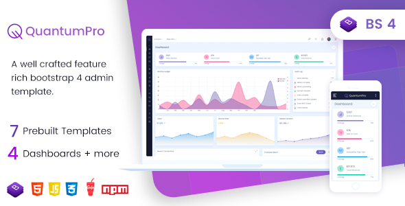 QuantumPro 1.2 - Bootstrap 4 Dashboard & UI Kit