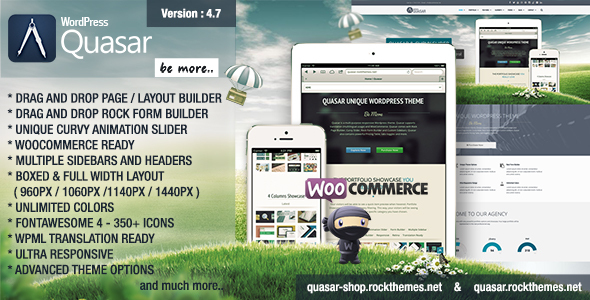 Quasar 4.0 - WordPress Theme with Animation Builder