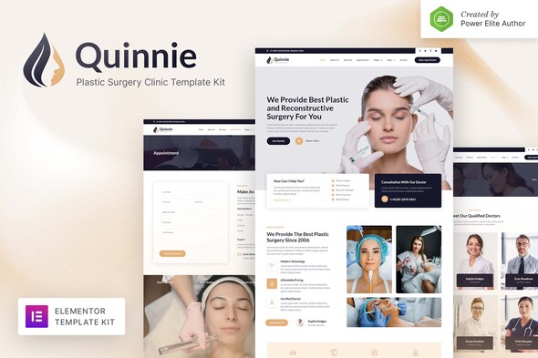 Quinnie  Plastic Surgery Clinic Elementor Template Kit