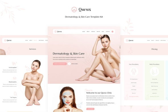 Qurux 2.0.0 - Dermatology & Skin Care Elementor Template Kit