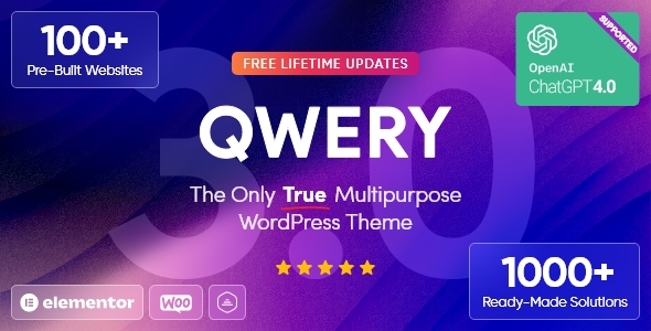 Qwery 3.6.0 - Multi-Purpose Business WordPress & WooCommerce Theme  AI Features