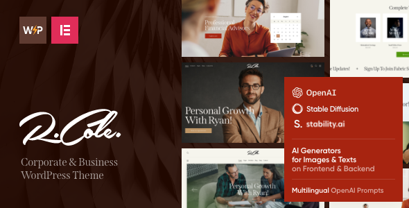 R.Cole 2.13 - Life Coach & Business Coach WordPress Theme