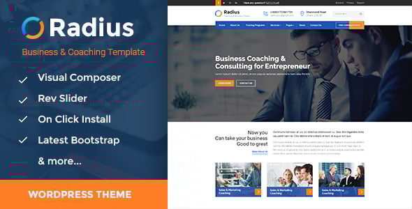 Radius - Business Training WordPress Theme