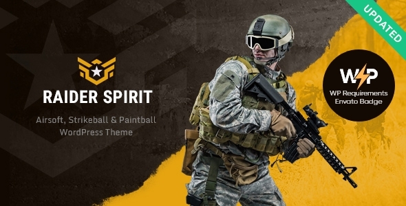 Raider 1.1.2 - Spirit  Airsoft Club & Paintball WordPress Theme
