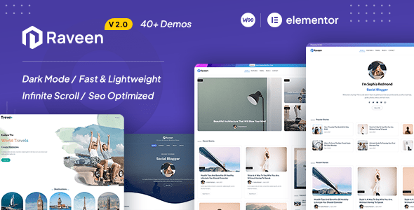 Raveen 2.3 - Personal Blog & Magazine WordPress Theme