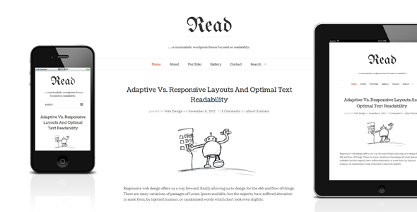 Read 1.2 - Responsive Minimalist HTML Template