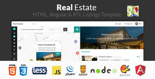 Real Estate 1.2.0 - HTML Angular & RTL Listing Template