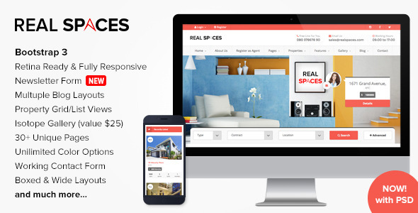 Real Spaces 1.5 - Responsive Properties Directory Template