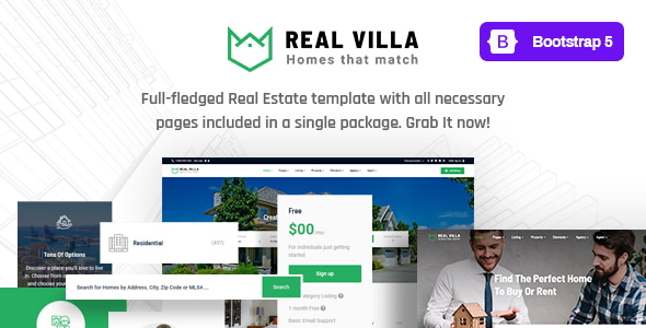 Real Villa 5.0.2 - Real Estate HTML5 Template