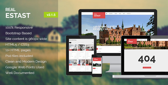 RealEstast 2.1.6 - Real Estate HTML Template