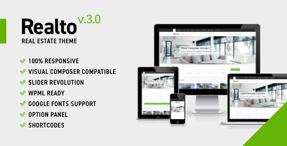 Realto 3.0 - WordPress Theme for Real Estate Companies
