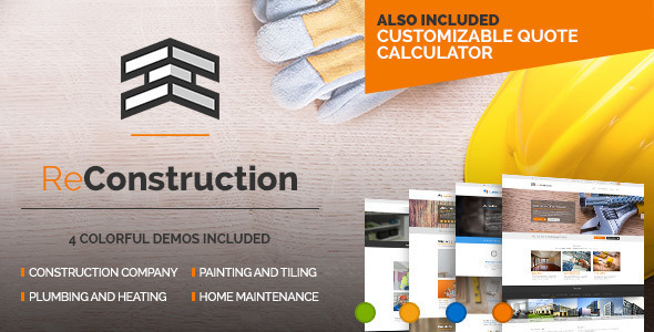 ReConstruction 4 - Contractor & Building WordPress Theme