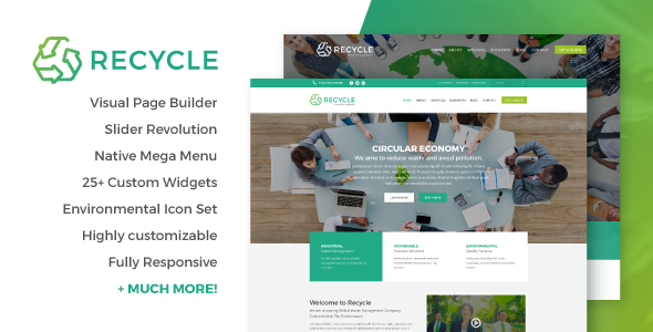 Recycle 2.0 - Environmental & Green Business WordPress Theme