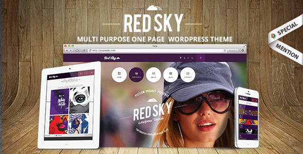 Red Sky 2.0 - One Page Creative WordPress Theme