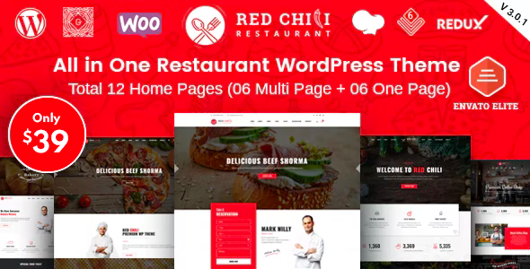 RedChili 8.4.1 - Restaurant WordPress Theme