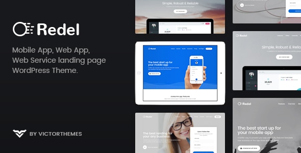 Redel 1.8.1 - Responsive App Landing WordPress Theme