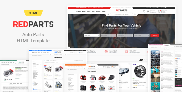 RedParts 1.3.1 - Auto Parts HTML Template