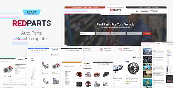 RedParts 1.2.0 - Auto Parts React eCommerce Template