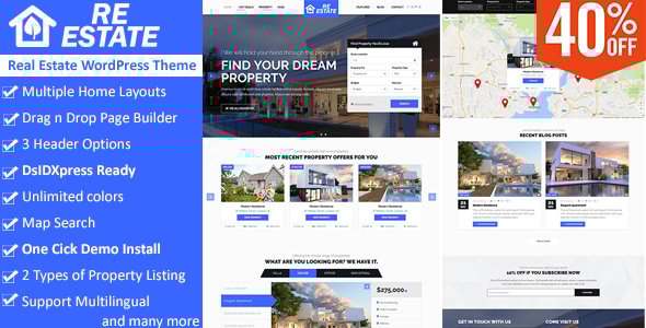 ReEstate 3.0 - Real Estate with MLS IDX Listing Realtor Theme