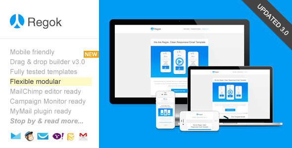 Regok 3.0 - Responsive Newsletter with Template Builder