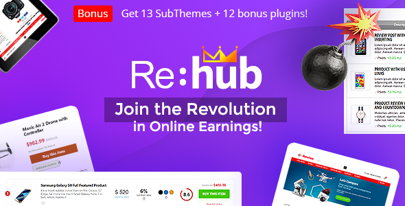 REHub 19.7.9 Price Comparison Multi Vendor Marketplace Wordpress Theme