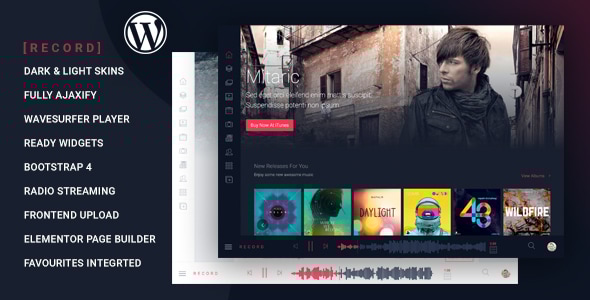 Rekord 1.3.4 - Ajaxify Music - Events - Podcasts Multipurpose WordPress Theme