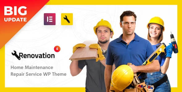 Renovation 7 - Repair Service Home Maintenance Elementor WP Theme
