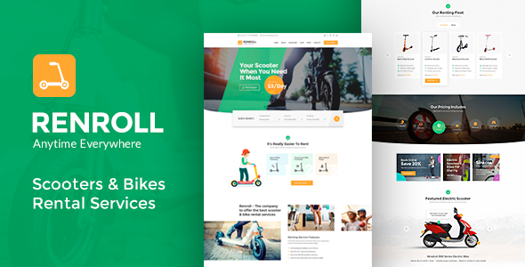 Renroll 7.6 - Scooter & Bike Rentals WordPress Theme