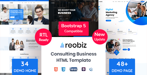 Reobiz 1.4 - Consulting Business HTML Template